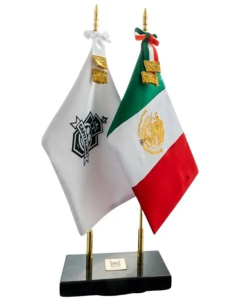 Bandera Escritorio Bordada 2 Varillas