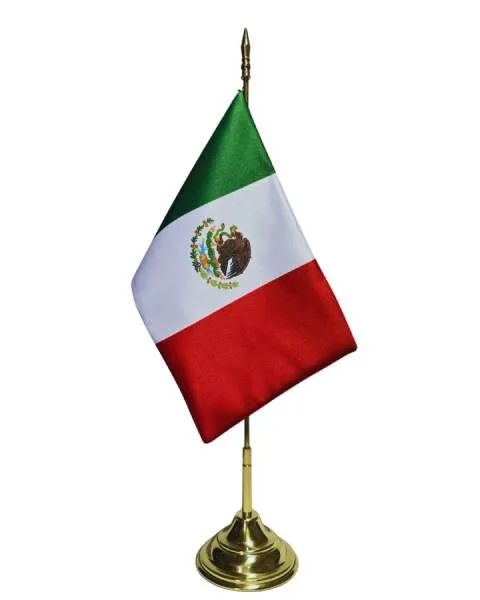Bandera Escritorio Sublimada Latón Rechazado
